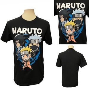 Naruto Shippuden Men S 2002 T-Shirt Y2K Ripple Junction Black Anime